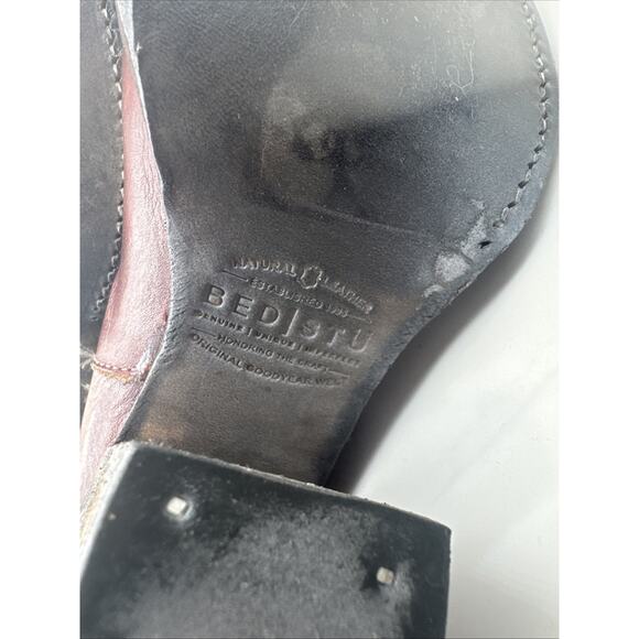 Bed Stu Insight Distressed Leather Cobbler Stacked Heel Boots Women's Size 7 - Picture 5 of 9
